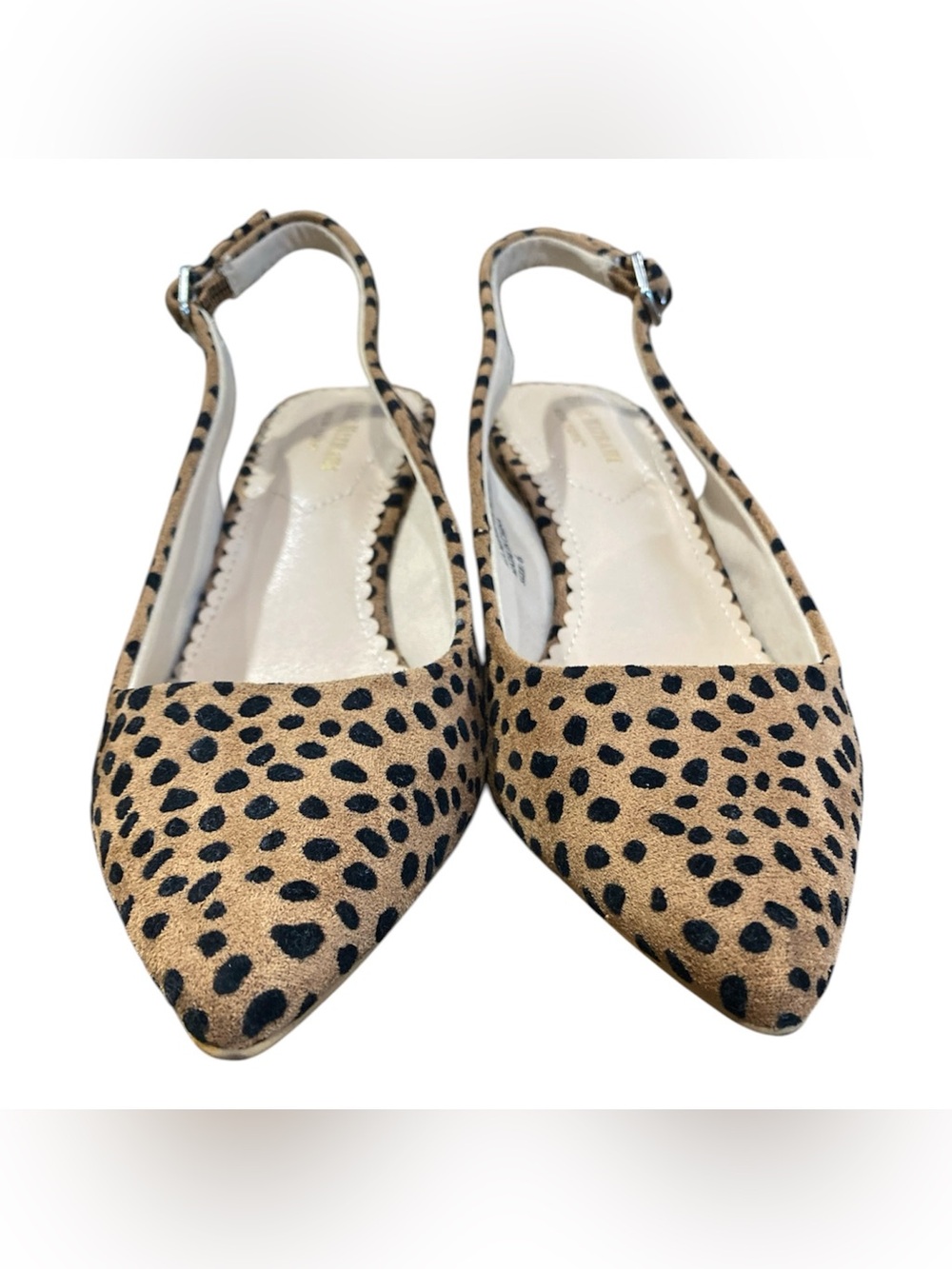 Isaac Mizrahi Leopard Print Slingback Kitten Heels Size 6